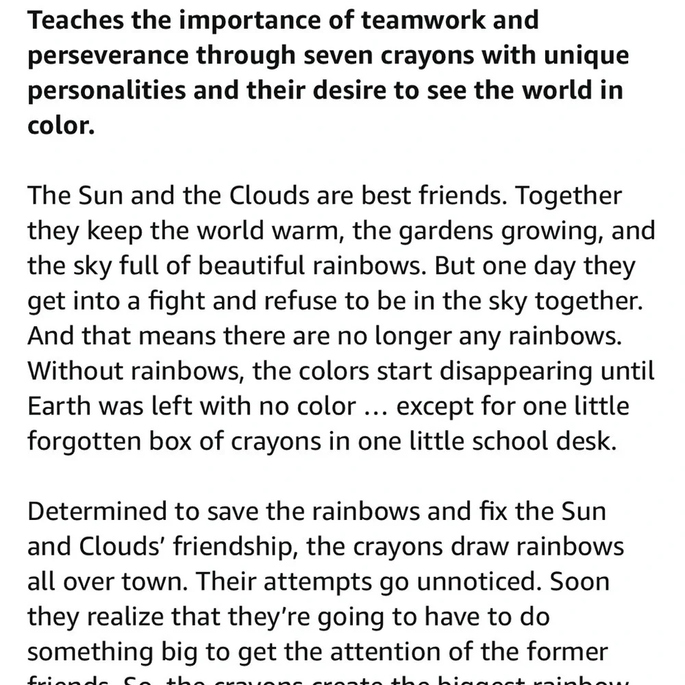 How The Crayons Saved The Rainbow Hardcover Kids Book